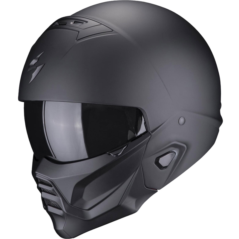 Otvorená prilba na motorku s maskou Scorpion EXO-COMBAT II Solid čierna matná