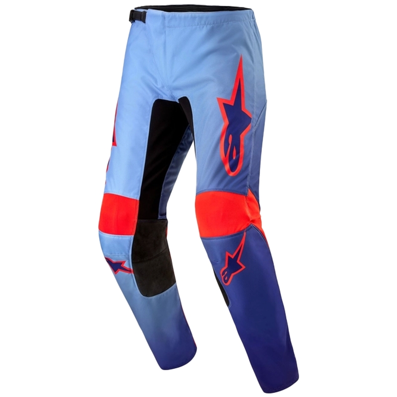 Motokrosové nohavice Alpinestars Fluid Lucent modro-svetlo modro-oranžové