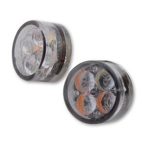 Smerovky na motocykel Highsider Smart Module Sixteen LED 2 v 1 tmavo šedé