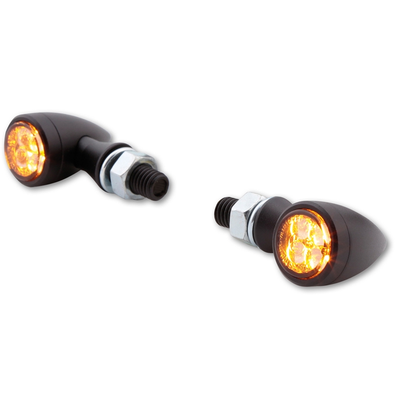 Smerovky na motocykel Highsider Smart Sixteen Bullet LED tmavo šedé