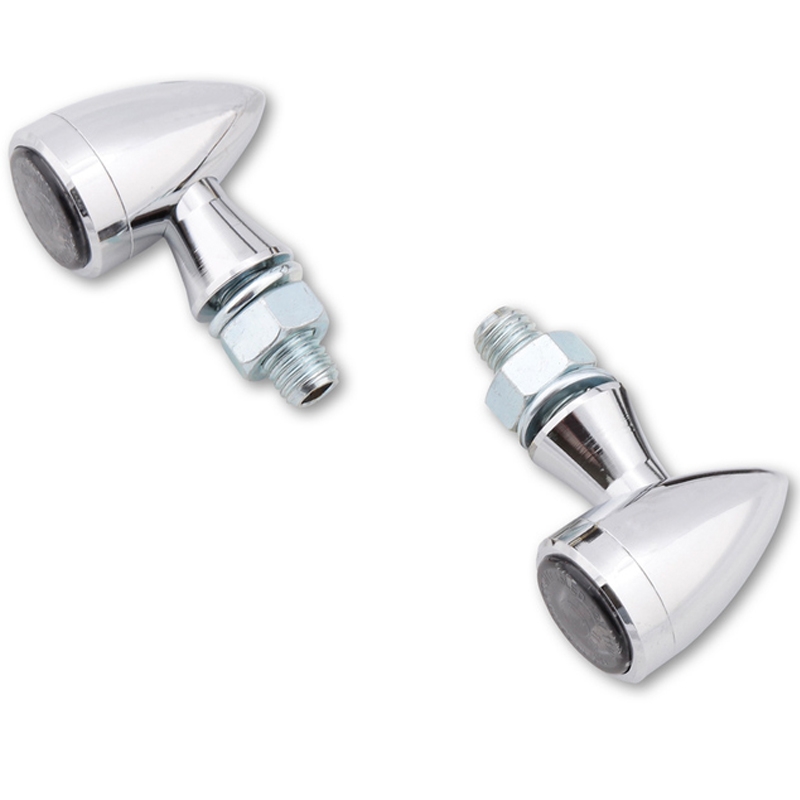 Smerovky na motocykel Highsider Smart Sixteen Bullet LED chrómované