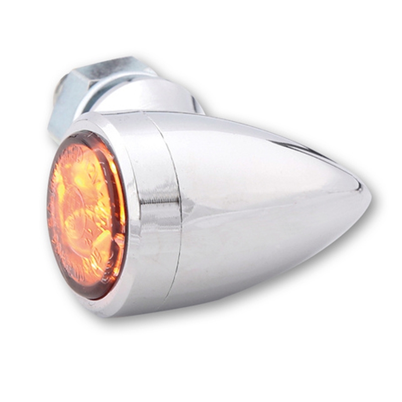 Smerovky na motocykel Highsider Smart Sixteen Bullet LED chrómované