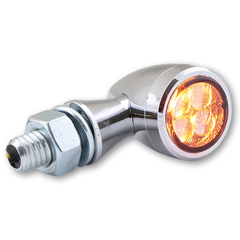 Smerovky na motocykel Highsider Smart Sixteen Bullet LED chrómované