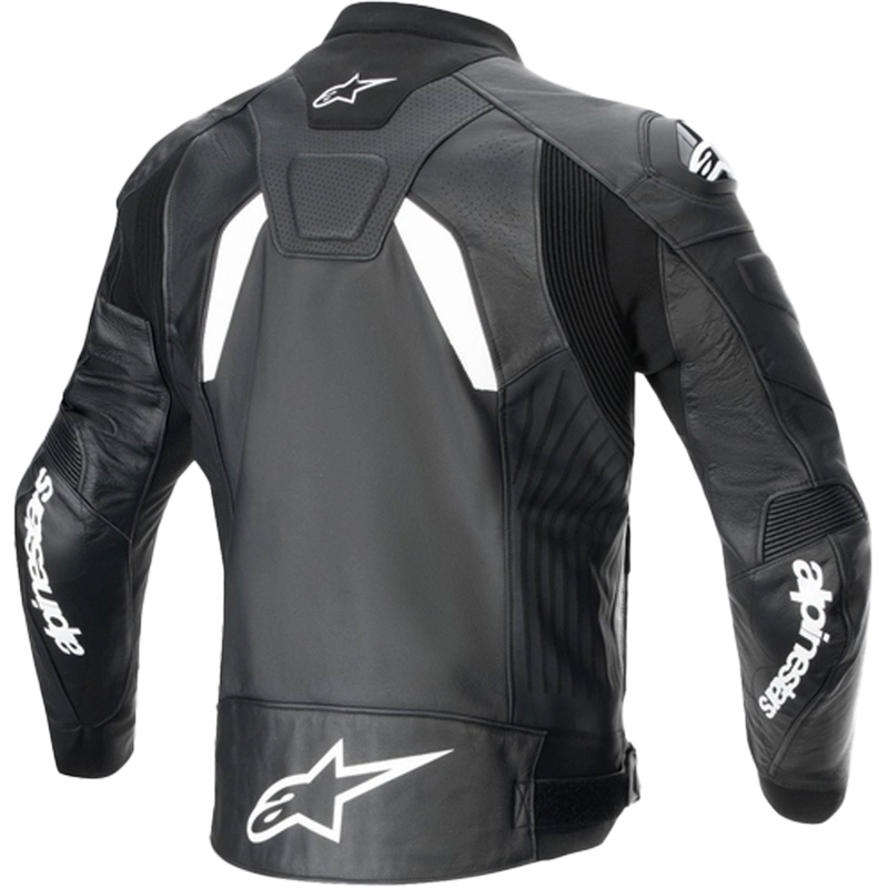 Kožená bunda na motorku Alpinestars GP plus R 4 Airflow čierno-biela