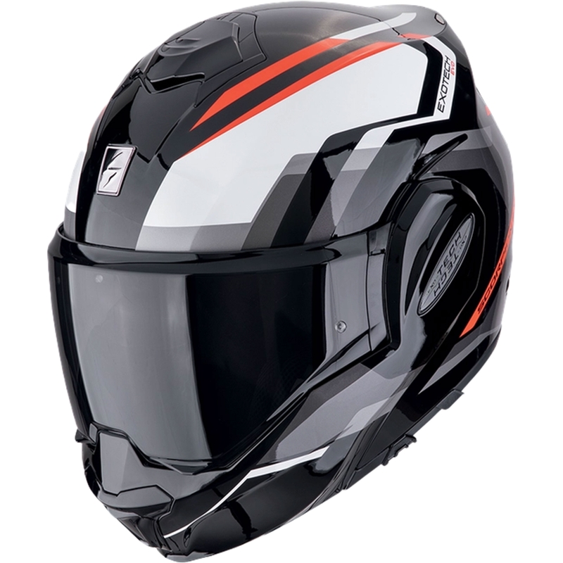 Preklápacia helma na motorku Scorpion EXO-TECH EVO FURIO čierno-červená výpredaj