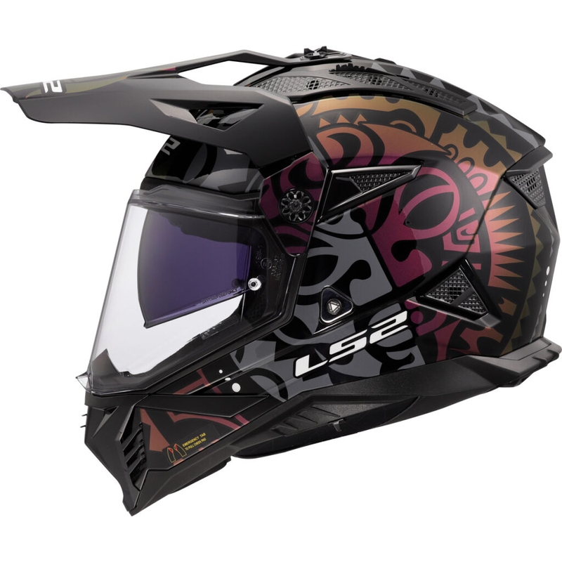 Enduro helma na motorku LS2 MX702 Pioneer II Rangi čierna