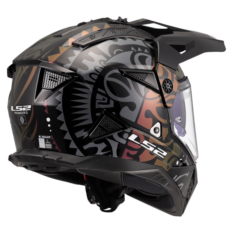 Enduro helma na motorku LS2 MX702 Pioneer II Rangi čierna