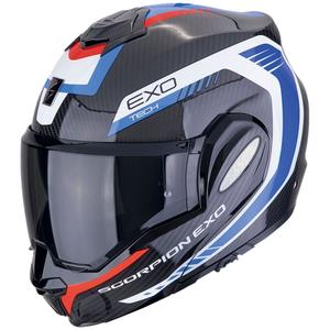 Preklápacia helma na motorku Scorpion EXO-TECH EVO CARBON COSY čierno-modro-červená