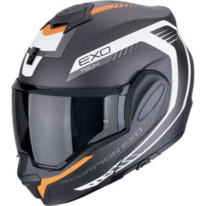 Preklápacia helma na motorku Scorpion EXO-TECH EVO CARBON COSY matná čierno-oranžová
