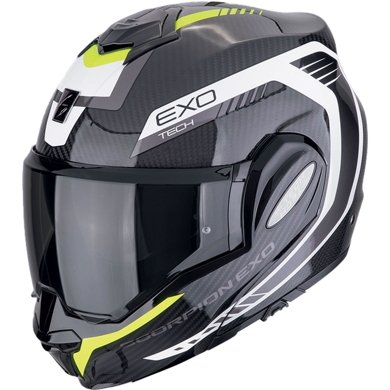 Preklápacia helma na motorku Scorpion EXO-TECH EVO CARBON COSY čierno-fluo žltá
