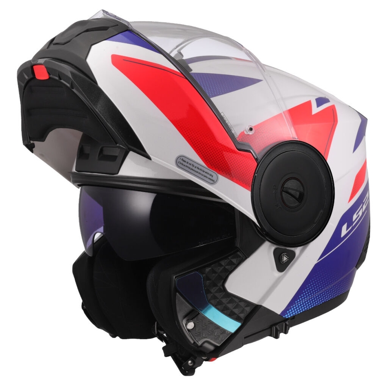 Výklopná prilba na motorku LS2 FF902 Scope II Duria bielo-modro-červená