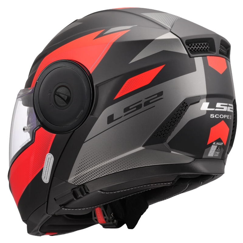 Výklopná helma na motorku LS2 FF902 Scope II Duria čierno-červená