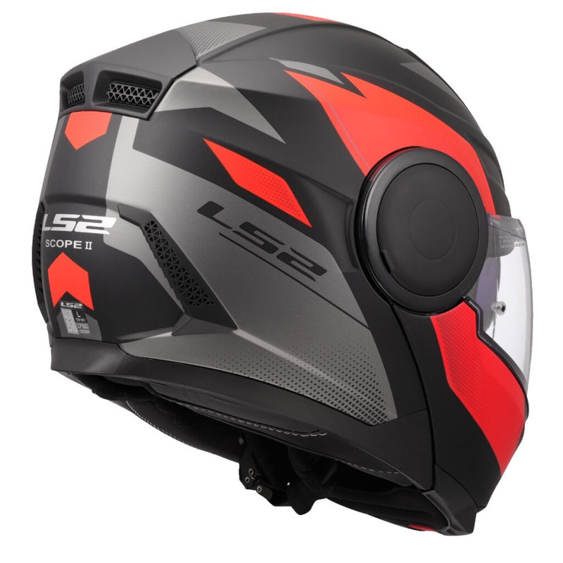 Výklopná helma na motorku LS2 FF902 Scope II Duria čierno-červená