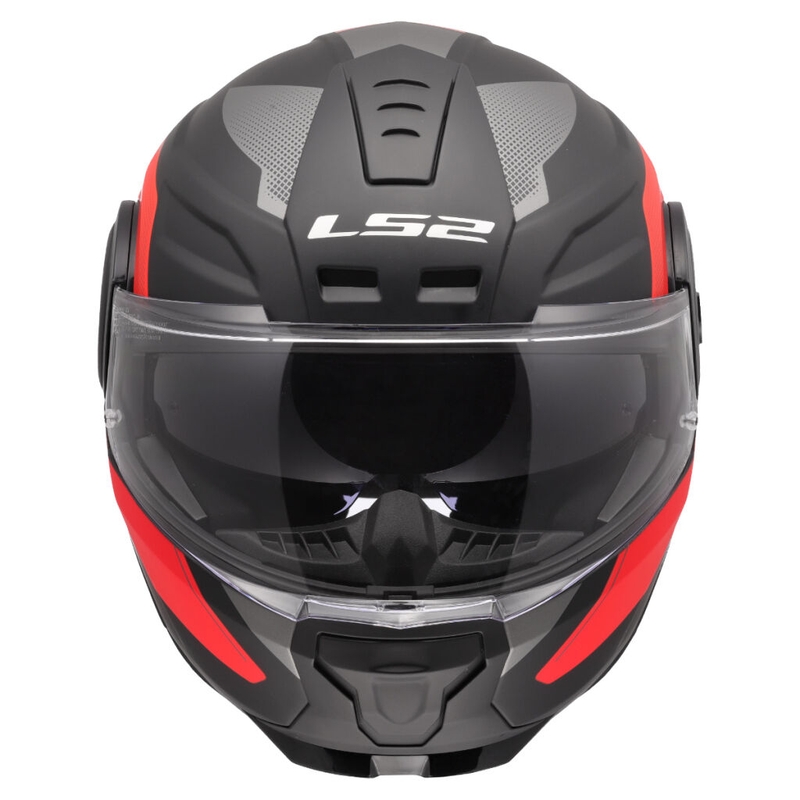 Výklopná helma na motorku LS2 FF902 Scope II Duria čierno-červená