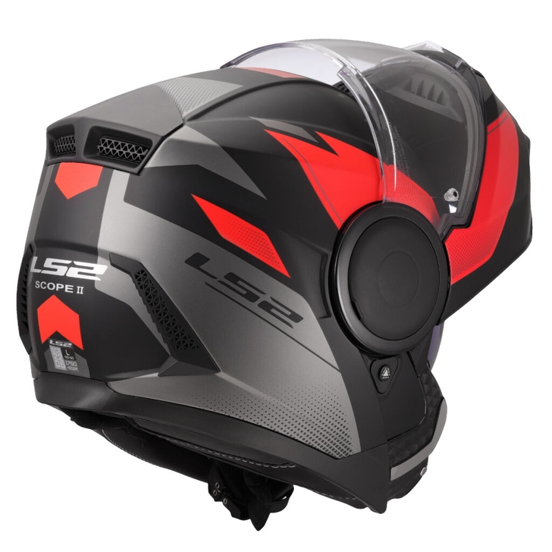 Výklopná helma na motorku LS2 FF902 Scope II Duria čierno-červená