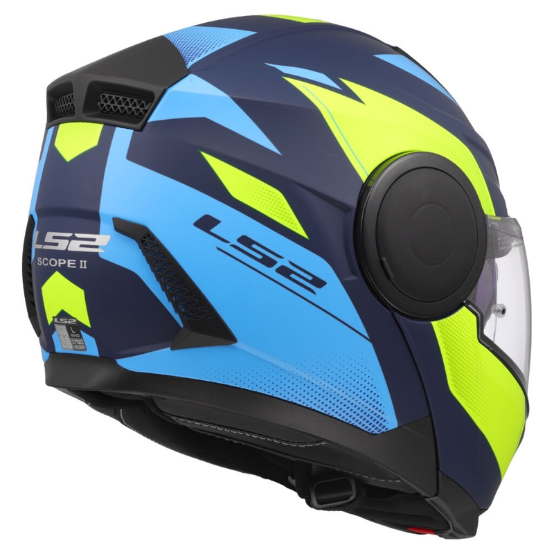 Výklopná prilba na motorku LS2 FF902 Scope II Duria modro-fluo žltá
