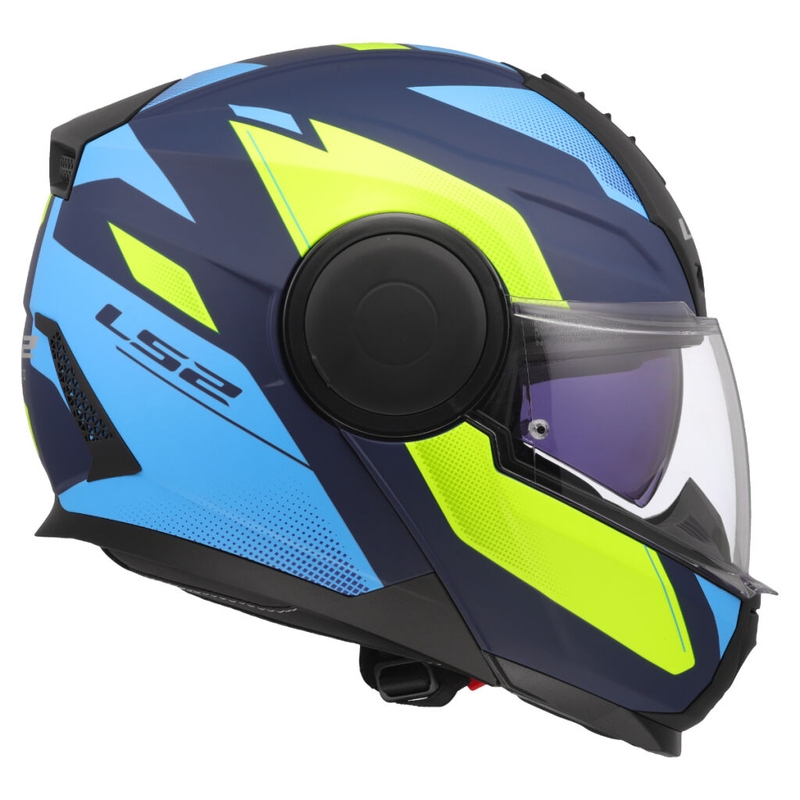 Výklopná prilba na motorku LS2 FF902 Scope II Duria modro-fluo žltá