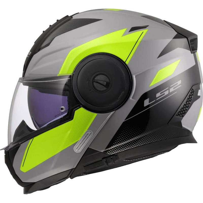 Výklopná helma na motorku LS2 FF902 Scope II Duria šedo-fluo žltá