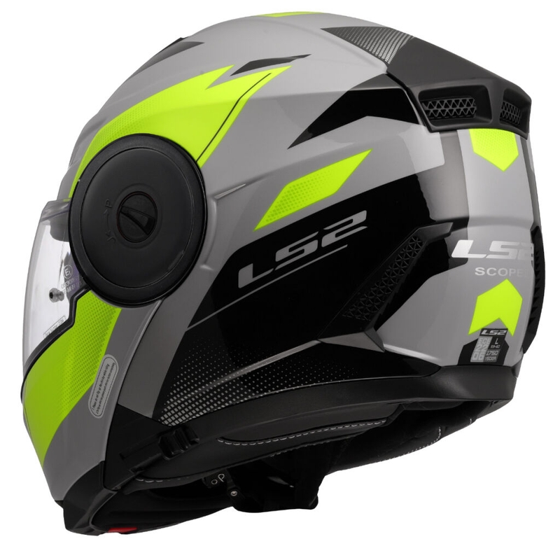 Výklopná helma na motorku LS2 FF902 Scope II Duria šedo-fluo žltá
