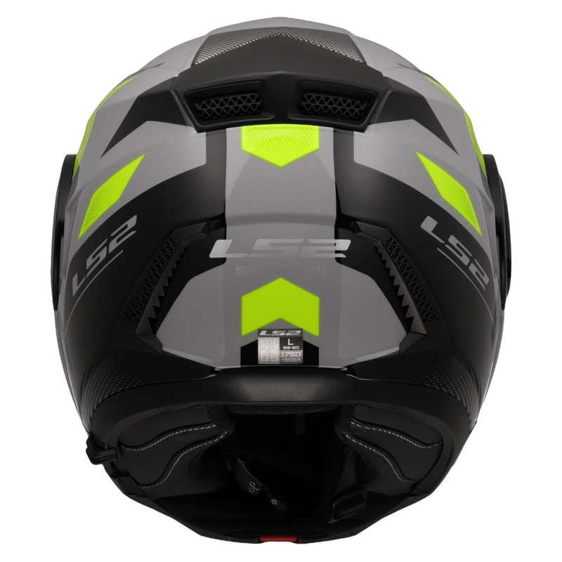 Výklopná helma na motorku LS2 FF902 Scope II Duria šedo-fluo žltá