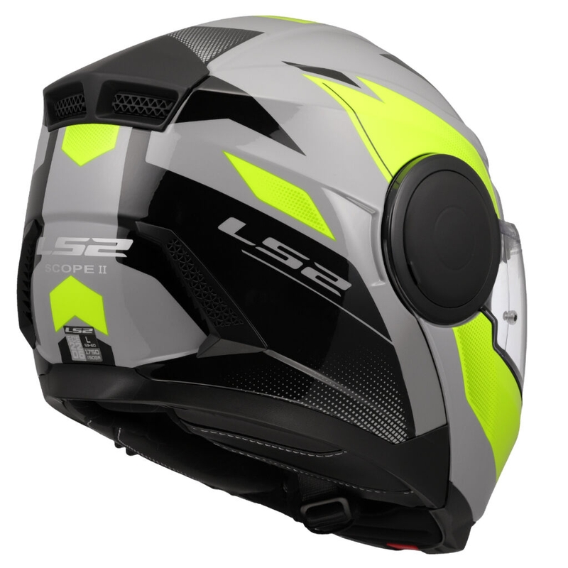 Výklopná helma na motorku LS2 FF902 Scope II Duria šedo-fluo žltá