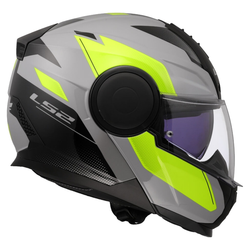Výklopná helma na motorku LS2 FF902 Scope II Duria šedo-fluo žltá