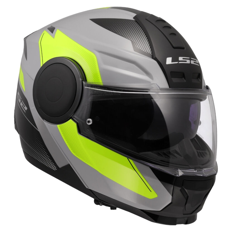 Výklopná helma na motorku LS2 FF902 Scope II Duria šedo-fluo žltá
