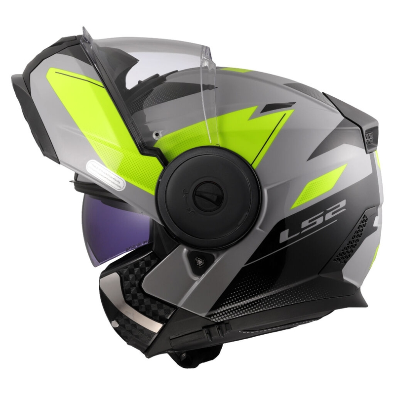 Výklopná helma na motorku LS2 FF902 Scope II Duria šedo-fluo žltá
