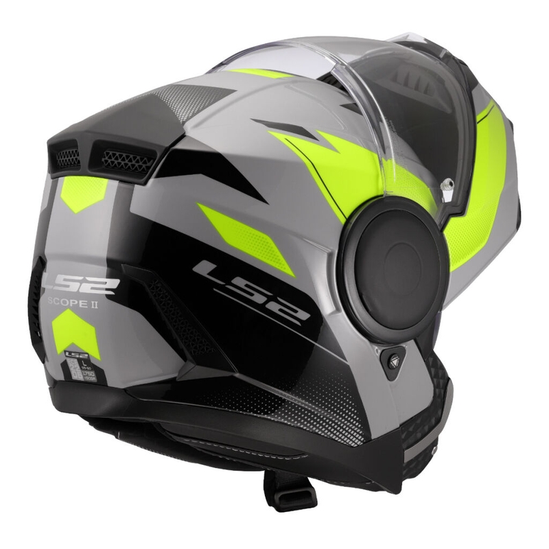 Výklopná helma na motorku LS2 FF902 Scope II Duria šedo-fluo žltá