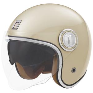 Otvorená helma na motorku NOX PREMIUM Heritage krémovo biela
