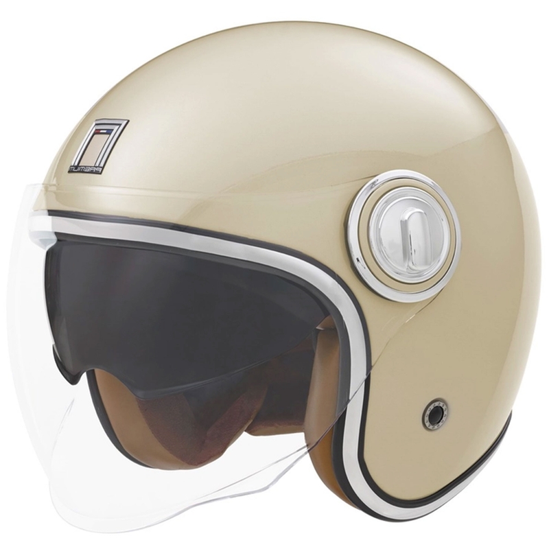 Otvorená helma na motorku NOX PREMIUM Heritage krémovo biela