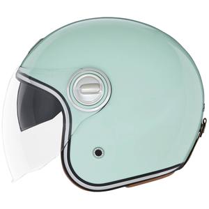 Otvorená helma na motorku NOX PREMIUM Heritage pastelovo zelená