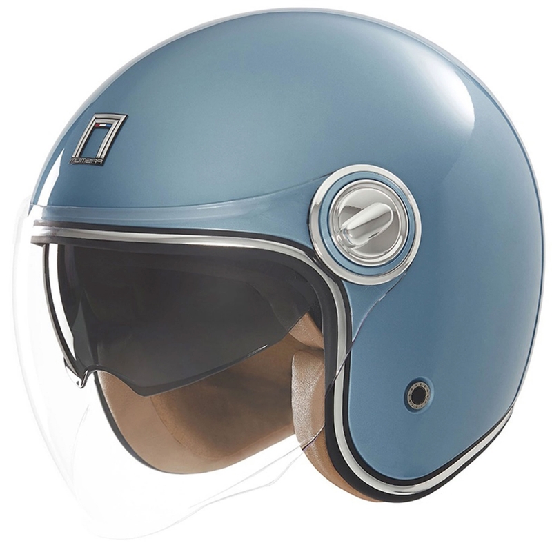 Otvorená prilba na motocykel NOX PREMIUM Heritage tyrkysová