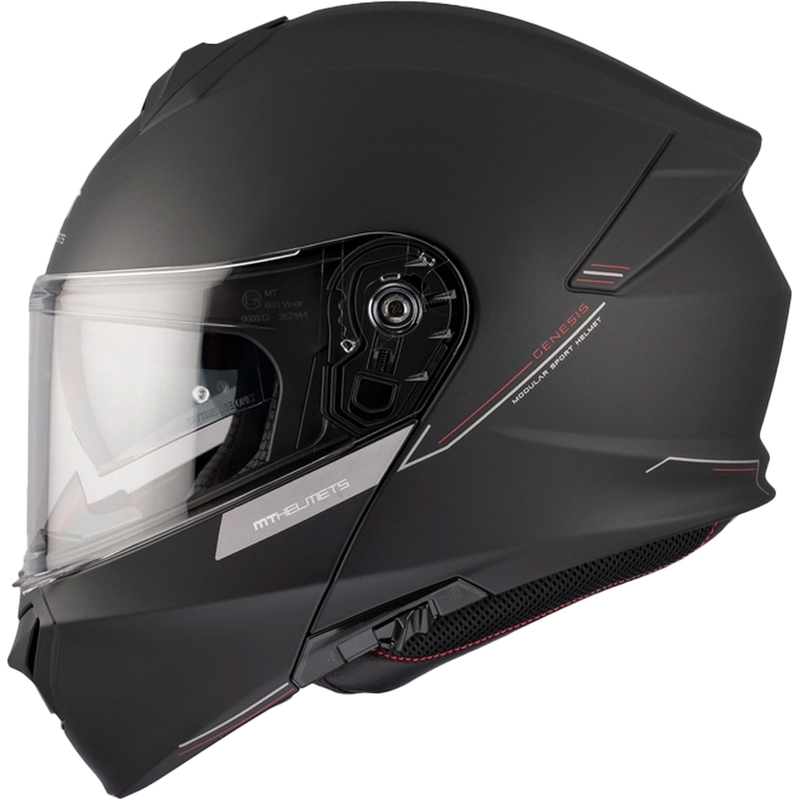 Vyklápacia prilba na motocykel MT Genesis SV Solid A1 čierna matná