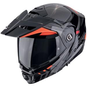 Výklopná helma na motorku Scorpion ADX-2 LEWIS čierno-červená