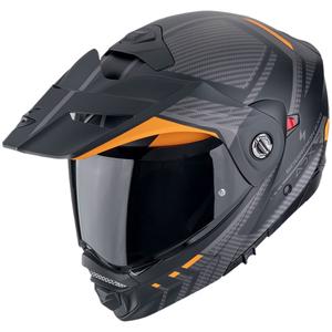 Výklopná helma na motorku Scorpion ADX-2 LEWIS matná čierno-oranžová