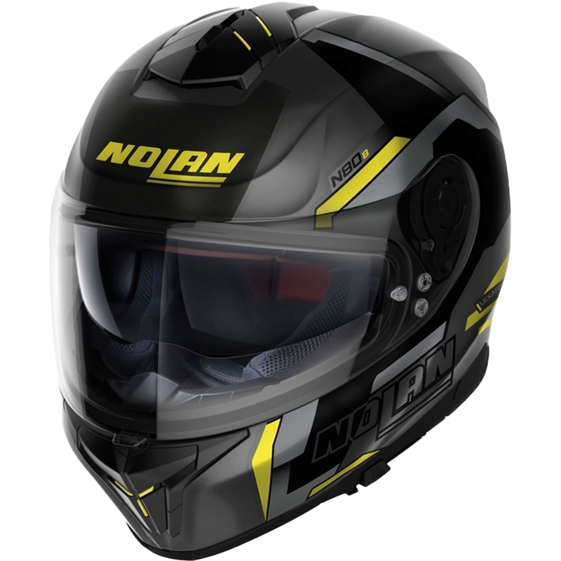 Integrálna prilba na motorku Nolan N80-8 Wanted N-com čierno-fluo žltá