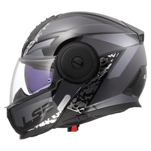 Výklopná helma na motorku LS2 FF902 Scope II Oxyd čierno-titánová