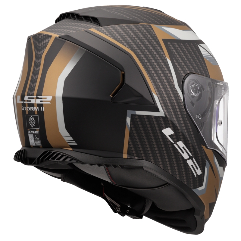 Integrálna helma na motorku LS2 FF800 Storm II Tracker čierno-zlatá