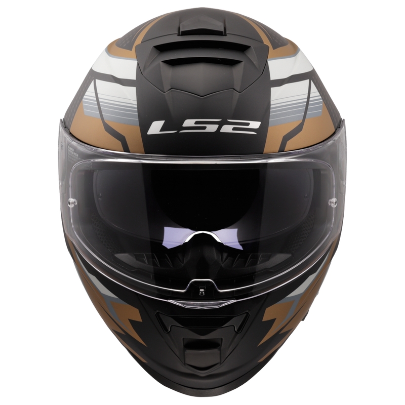 Integrálna helma na motorku LS2 FF800 Storm II Tracker čierno-zlatá