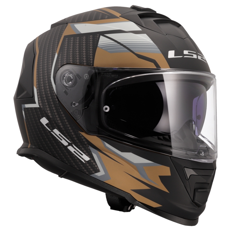 Integrálna helma na motorku LS2 FF800 Storm II Tracker čierno-zlatá