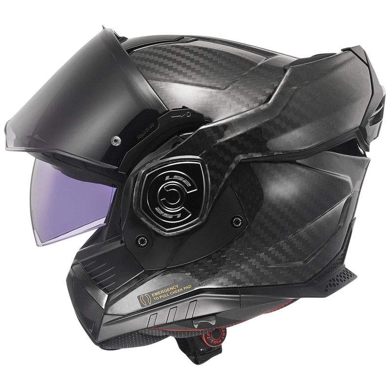 Preklápacia prilba na motorku LS2 FF901 Advant X Solid Carbon čierna