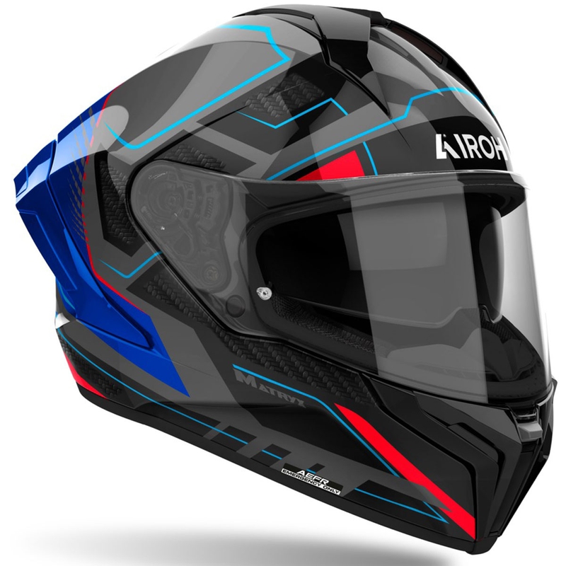 Integrálna prilba na motocykel Airoh MATRYX Rocket lesklá modro-červená
