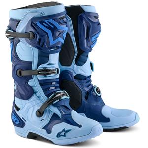 Topánky na motorku Alpinestars Tech 10 limitovaná edícia Steelers modro-svetlo modrá