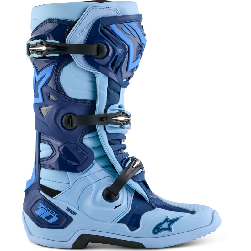 Topánky na motorku Alpinestars Tech 10 limitovaná edícia Steelers modro-svetlo modrá
