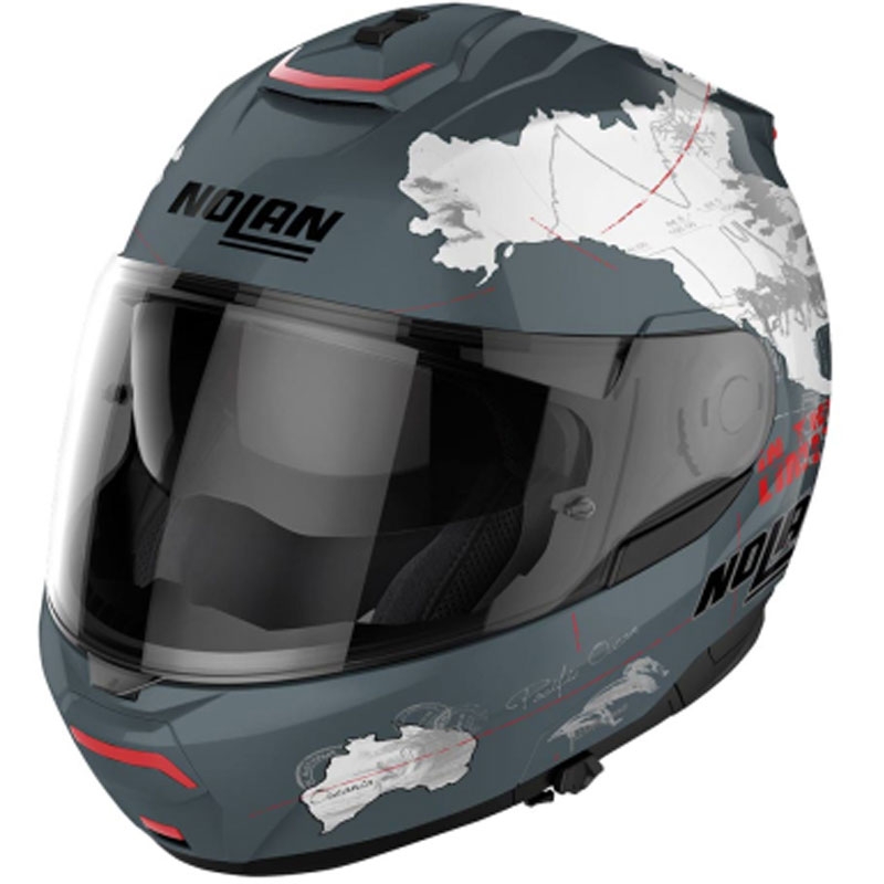 Výklopná prilba na motorku Nolan N100-6 Legend Checa N-COM 3