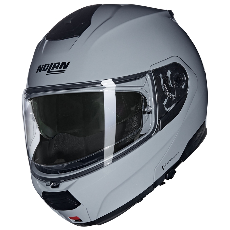 Vyklápacia helma na motorku Nolan N100-6 Classico N-COM 303 sivá