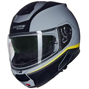 Preklápacia helma na motorku Nolan N100-6 Incognito N-COM 346 šedo-čierno-žltá