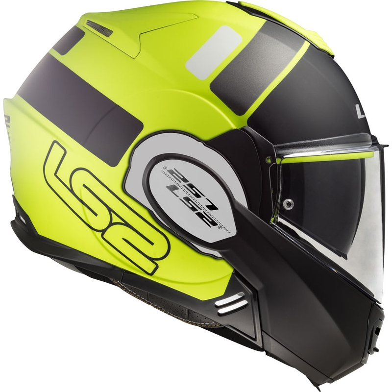 Preklápacia prilba na motocykel LS2 FF399 Valiant Prox čierno-fluorescenčno žltá