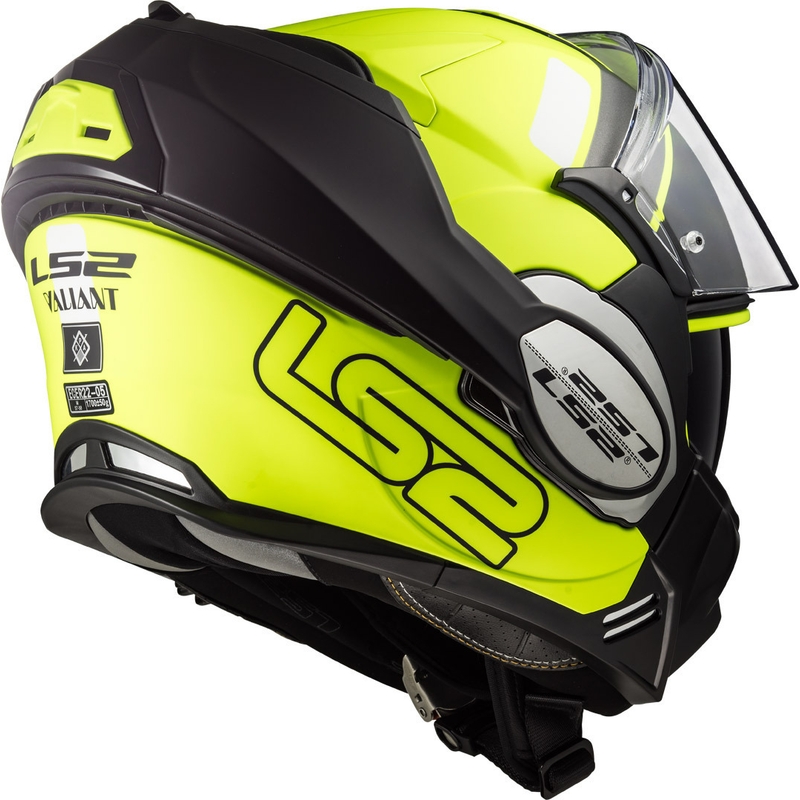 Preklápacia prilba na motocykel LS2 FF399 Valiant Prox čierno-fluorescenčno žltá
